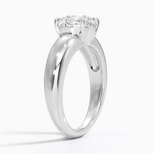 Adrian <b>Solitaire</b> Engagement <b>Ring</b> with 14K Gold Plated 925 <b>Silver</b> GRA Certified Moissanite Prong Setting. - Product Image 6