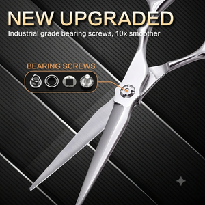 NYBL-55 5.5inch Straight <b>Left</b>-<b>handed</b> <b>Scissors</b> JAPAN 440C Sharp 58-59HRC Hardness Stainless Steel Handle Barber Shears Hair 28 - Product Image 4