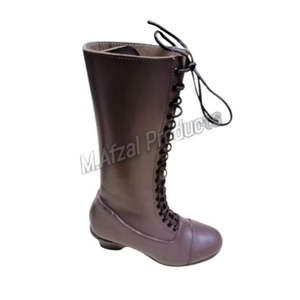 รองเท้าบูทหนังแท้ 100% สำหรับฤดูหนาว แฟชั่นวินเทจคุณภาพสูงสุด รองเท้าบูททรงมาร์ตินสูงถึงเข่า - Product Image 6