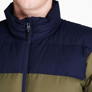 Chaqueta de Invierno Acolchada Impermeable con Cuello Alto de Lona de Alta Calidad con Logotipo Personalizado de Nuevo Diseño para Hombre - Product Image 4