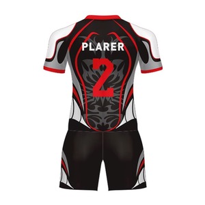 Uniforme de Rugby Personalizado OEM, 100% Poliéster, Transpirable, de Secado Rápido, Construcción Duradera, Manga Corta, Ropa Deportiva Competitiva - Product Image 3