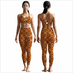 Ensembles de yoga extensibles pour femmes avec tissu respirant pour la gym, le fitness et le yoga. Ensembles de yoga confortables en 2 pièces pour femmes. - Product Image 3