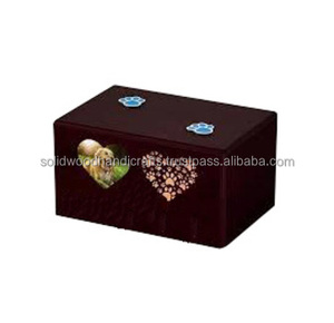 Urnes funéraires en bois pour animaux de compagnie, urnes de crémation en bois pour cendres de chat et de chien, urnes en bois de rose à bas prix - Product Image 4