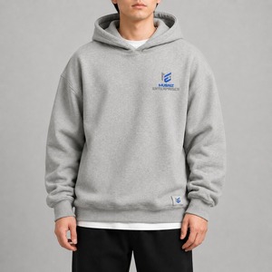 Men's 100% Cotton Pullover Hoodie High Quality <b>Thick</b> <b>Fleece</b> Solid Plain Dyed Breathable Eco-Friendly Custom Size Embroidered - Product Image 1