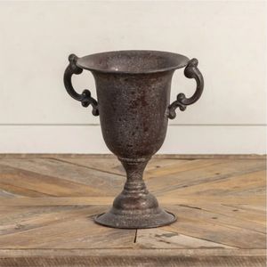 Wholesale Antique Finish Iron <b>Urn</b> Planter European Style Metal Decorative Trophy Vase for Indoor <b>Garden</b> Table Hotel Event Decor - Product Image 1