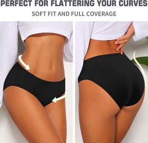 กางเกงชั้นในบิกินี่ผู้หญิงเอวต่ำแบบถัก เนื้อผ้านุ่ม ยืดหยุ่น ระบายอากาศได้ดี เป็นมิตรต่อสิ่งแวดล้อม สวมใส่สบาย - Product Image 3