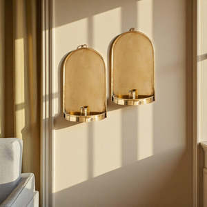 Oval Shape Hammered Brass Wall <b>Sconce</b> <b>Candle</b> holder Heat resistant Professional Lighting Decoration - Product Image 4