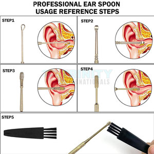 Customized Ear Wax Removal and Cleaning Set Handmade New Product with Golden Color Stainless Steel Ear Tools - Product Image 5
