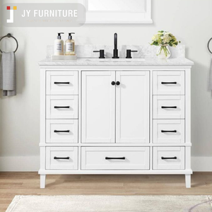 JY Project Customized American Modern Style <b>Bathroom</b> <b>Cabinet</b> for Sale Floor Mounted Simple Vanities for <b>Bathroom</b> - Product Image 3