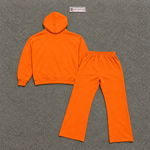 Conjunto Deportivo de Forro Polar Naranja para Hombre, Sudadera con Cremallera Completa y Pantalones Jogger, Ropa Deportiva Casual de Invierno, Venta al Por Mayor, Fabricante OEM, Proveedor - Product Image 6