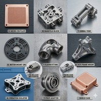 Bloc de refroidissement en aluminium à géométrie complexe pour les configurations d'ensembles de disques SSD m.2 de serveur