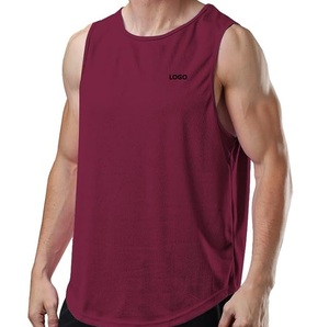 Blue Men's Tank Top Sleeveless Workout <b>Vest</b> Quick Dry Breathable Plus Size Gym Running Shirt - Product Image 5