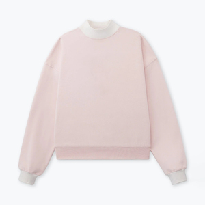 Pull molletonné oversize personnalisé avec logo imprimé, col montant, en coton doux, respirant et écologique, pour femme, style streetwear hiver - Product Image 1