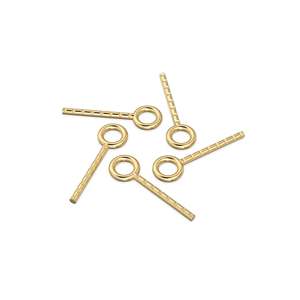 Composant œillet à vis en or 18 carats, composant de fixation en or massif, breloque pendentif pour la création de bijoux DIY - Product Image 3