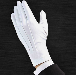 Guantes Blancos de Algodón para Hombre, Guantes Formales para Uniforme, Esmoquin, Guardia de Honor, Desfile, Disfraz, Inspección de Joyería - Product Image 1