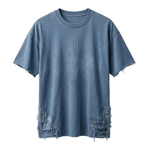 T-shirts délavés coupe ample en coton 2026 – Vêtements streetwear décontractés et stylés pour l'été - Product Image 1