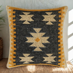 Cojín Redondo Antideslizante para Respaldo de Silla de Sofá, Hecho a Mano con Lana y Yute, Decoración para el Hogar de Alta Calidad, Estilo Moderno, Suave, a Bajo Precio - Product Image 1