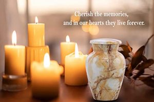 Modern Inspired Aluminum <b>Keepsake</b> Cremation Urn <b>Memorial</b> Tribute Holder Designed With Durable Elegant Lid Appearance - Product Image 2