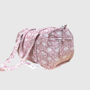 Sac de voyage à motif floral avec fermeture éclair, grande capacité, en tissu - Product Image 3