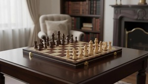 ILAHI's Eco-Friendly Rustic Polished Rectangle <b>Chess</b> <b>Board</b> Game 100% Handmade Pure Wood Animal/Love Style Customized Size <b>Chess</b> - Product Image 5