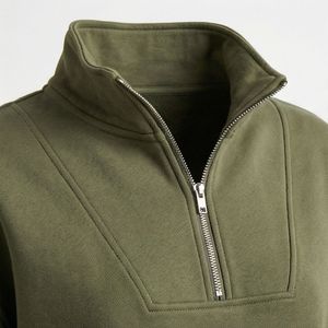 Ensemble de vêtements de détente minimalistes pour femmes, haut à manches longues avec demi-zip et pantalon de jogging, fournisseur en gros de vêtements, ensemble de jogging - Product Image 5