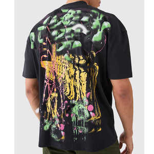 เสื้อยืดสตรีทแวร์แบบโอเวอร์ไซส์ ผลิตจากผ้าฝ้าย 100% พิมพ์ลายดิจิทัล เป็นมิตรต่อสิ่งแวดล้อม รับผลิตเสื้อผ้าแบบ OEM ODM - Product Image 1
