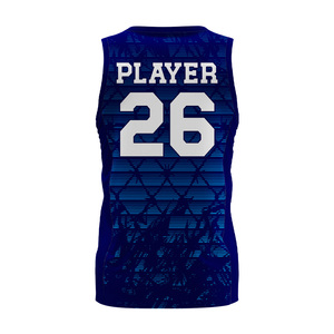 Camisetas de Entrenamiento Reversibles Personalizadas con Nombre OEM ODM, Diseño de Sublimación Completa, Color Azul, Ropa Deportiva Juvenil, Uniforme de Baloncesto - Product Image 3