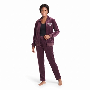 Conjunto de chándal de terciopelo personalizado para mujer, dos piezas, corte regular, chaqueta con cremallera completa y pantalones a juego, ropa de invierno, fabricante mayorista - Product Image 4