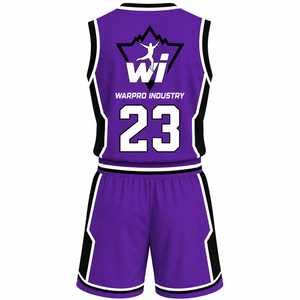 Ensemble d'uniformes de basketball personnalisés pour adultes – Maillot de sport sans manches en polyester respirant et à séchage rapide, haute qualité pour toute l'équipe - Product Image 2