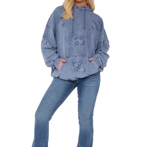 เสื้อมีฮู้ดผ้าฟลีซผ้าฝ้ายซักกรดของผู้หญิงผ้าฟลีซแบบลำลองสำหรับฤดูหนาวพิมพ์ลาย2026ถักดีไซน์ล่าสุด - Product Image 1