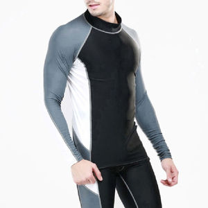 Chemise de compression à manches longues pour homme - Spandex/Polyester personnalisable 220g, vêtements de sport ajustés pour les arts martiaux mixtes - Product Image 3