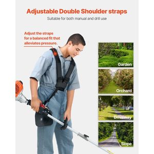 25.2CC 2-Stroke Gas Powered 16.9\" Cordless 3T Blade Weed Eater Multi-Functional 25.2CC Lawn <b>Edger</b> Quick <b>Grass</b> Cleaning Shoulder - Product Image 6