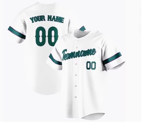 เสื้อเบสบอลแบบขายส่ง ผ้าโพลีเอสเตอร์ 100% ระบายอากาศได้ดี ซับเหงื่อ ติดกระดุม - Product Image 6