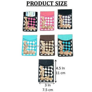 Tarjetero de Cuero Genuino Hecho a Mano por el Fabricante, Fundas para Tarjetas con Patrón a Cuadros de Alta Calidad y Duraderas para Uso Diario - Product Image 2