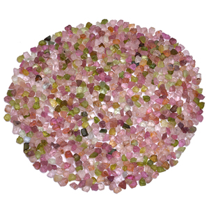 Venta al por mayor Premium Natural Multi turmalina piedra preciosa cruda 4mm-7mm piedra preciosa suelta para la fabricación de joyas creativas DIY - Product Image 2