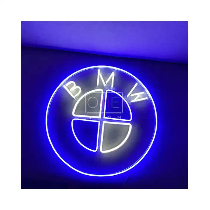 b m w logo néon signe au néon personnalisé signe au néon chambre fête bar  mur chambre décor logo marque chute swoosh led lampe chambre