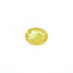 Loose 3.35 Carat Exquisite Yellow Sapphire Oval Cut Gemstone for Fine Jewelry - Product Image 1