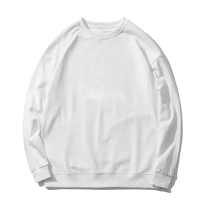 <b>Men's</b> <b>Black</b> Drop Shoulder <b>Sweatshirt</b> Crew Neck Long Sleeve Loose Fit Casual Pullover <b>Plain</b> Streetwear Fashion Winter Top - Product Image 3
