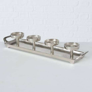 Support à bougies en aluminium à 4 bras pour la décoration de la maison et les mariages, taille personnalisable, écologique et durable - Product Image 3