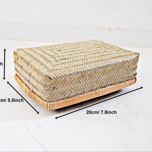 กล่องเบนโตะไม้ไผ่ กล่องชาไม้ไผ่สาน กล่องเก็บอาหารคุณภาพสูงจากเวียดนาม สินค้ามาใหม่จากซัพพลายเออร์ - Product Image 1