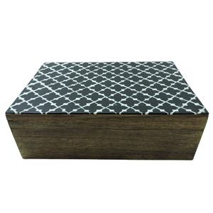 Hecho a mano de madera y resina pulido a mano de alta calidad tipo de regalo joyero embalaje de joyería - Product Image 1