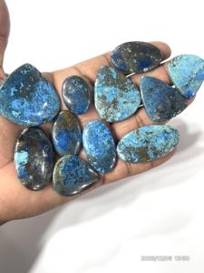 Azurite bleue naturelle, pierres précieuses brutes, cabochons, formes et tailles variées, environ 20 à 30 mm - Product Image 3
