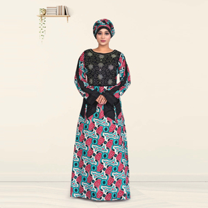 Vestido Kaftan Islámico Modesto para Mujer, Tela de Rayón, Adornado con Diamantes de Swarovski, Estilo Árabe de Dubái, Holgado, para Eid o Uso Diario - Product Image 4