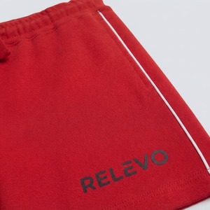 <b>Men's</b> <b>Red</b> Casual Bermuda <b>Shorts</b> With Side Stripe Drawstring Closure Knitted Mid Waist Solid Color Style - Product Image 4