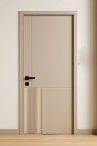 Puerta Interior de Madera de Diseño Minimalista Contemporáneo, Diseño Liso Premium de 900 × 2000 mm, Puertas de Entrada de Empuje y Tracción para Casa y Hotel - Product Image 4