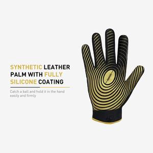 Gants de football américain antidérapants et respirants pour adolescents, en cuir microfibre personnalisé, pour enfants, gants de receveur de rugby - Product Image 6