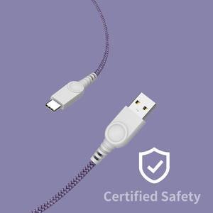 สายชาร์จ USB-A to C แบบถักไนลอน/พีวีซี พร้อมเคสโลหะพรีเมียม สำหรับโทรศัพท์มือถือ แท็บเล็ต และคอมพิวเตอร์ในรถยนต์ รองรับการชาร์จและซิงค์ข้อมูล ได้รับการรับรองมาตรฐาน RoHS/REACH - Product Image 5