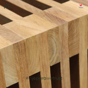 Banco de Jardín Moderno de Madera de Teca Sólida, sin Respaldo, con Listones, para Patio, Hotel, Resort, Villa, Muebles para el Borde de la Piscina - Product Image 5