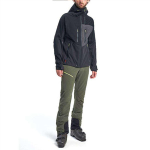 Conjunto de Chaqueta de Esquí con Capucha y Bloques de Color Personalizados para Hombre y Pantalones de Nieve Verde Oliva, Conjunto de Dos Piezas Impermeable para Snowboard de Invierno - Product Image 1
