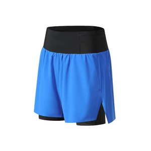 Shorts de sport taille haute pour hommes, séchage rapide, en Spandex et Polyester, couleur unie, taille élastique, pour la course et l'entraînement, Fabricant OEM ODM - Product Image 4